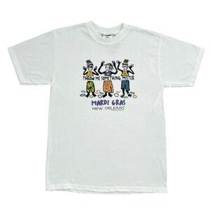 Vintage Mardi Gras New Orleans Graphic Tee Jerzees tag